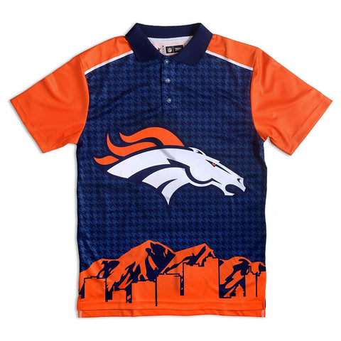 Forever Collectibles NFL Men's Denver Broncos Short Sleeve Thematic Polo Shirt