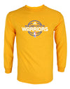 Adidas NBA Mens Golden State Warriors Basic Graphic Long Sleeve Tee, Yellow