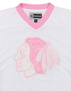 Reebok NHL Youth Girls Chicago Blackhawks Official Team Fashion Jersey, White