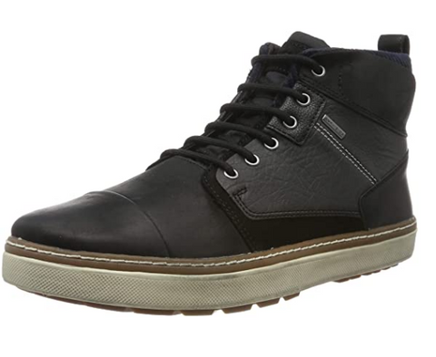 GEOX Men's U Mattias Babx A High Top Sneakers, Black