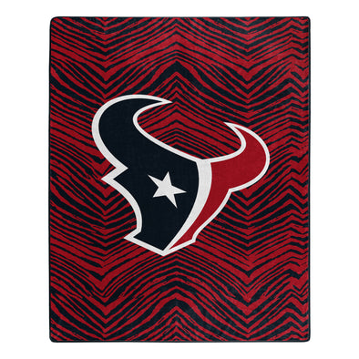 Zubaz X Northwest NFL Houston Texans Zubified Raschel Throw Blanket