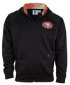 Zubaz NFL Men's San Francisco 49ers Full Zip Fleece Zip Up Hoodie