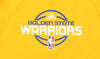 Adidas NBA Mens Golden State Warriors Basic Graphic Long Sleeve Tee, Yellow