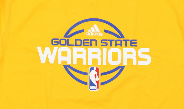 Adidas NBA Mens Golden State Warriors Basic Graphic Long Sleeve Tee, Yellow
