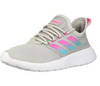 Adidas Women's Lite Racer RBN Running Sneakers, Grey/Shock Pink/Hi-Res Aqua