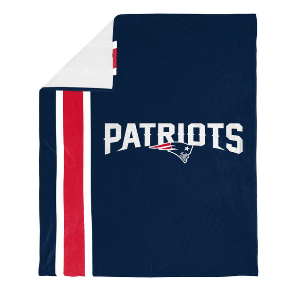 FOCO NFL New England Patriots Plush Soft Micro Raschel Throw Blanket, 50 x 60