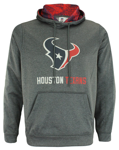 Zubaz NFL Houston Texans Men's Heather Grey  Fleece Hoodie