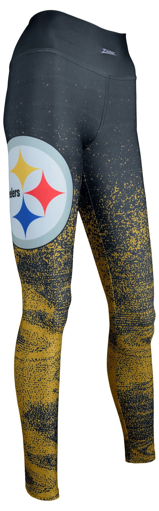 Zubaz Pittsburgh Steelers Womens Black Vertical Graphic Pants