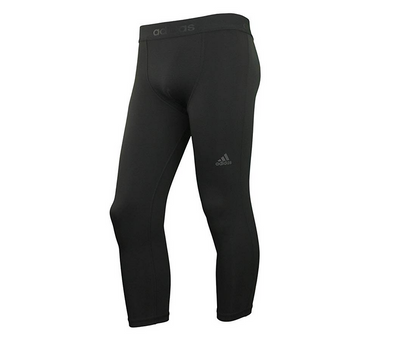 Adidas Premium Men's 3/4 Basketball Tights, Black