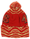 FOCO X Zubaz NFL Collab 3 Pack Glove Scarf & Hat Outdoor Winter Set, San Francisco 49ers