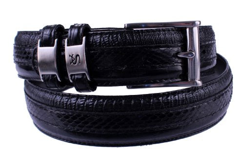 Stacy Adams 6-027 Snake Skin with Leather Embossed Croco and Lizard Mens Belt