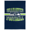 FOCO NFL Seattle Seahawks Stripe Micro Raschel Plush Throw Blanket, 45 x 60