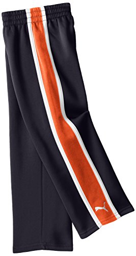PUMA Little Boy's Kids Logo 2-Piece Zip Up Hoodie Sweatpants Outfit Set, Red/Orange