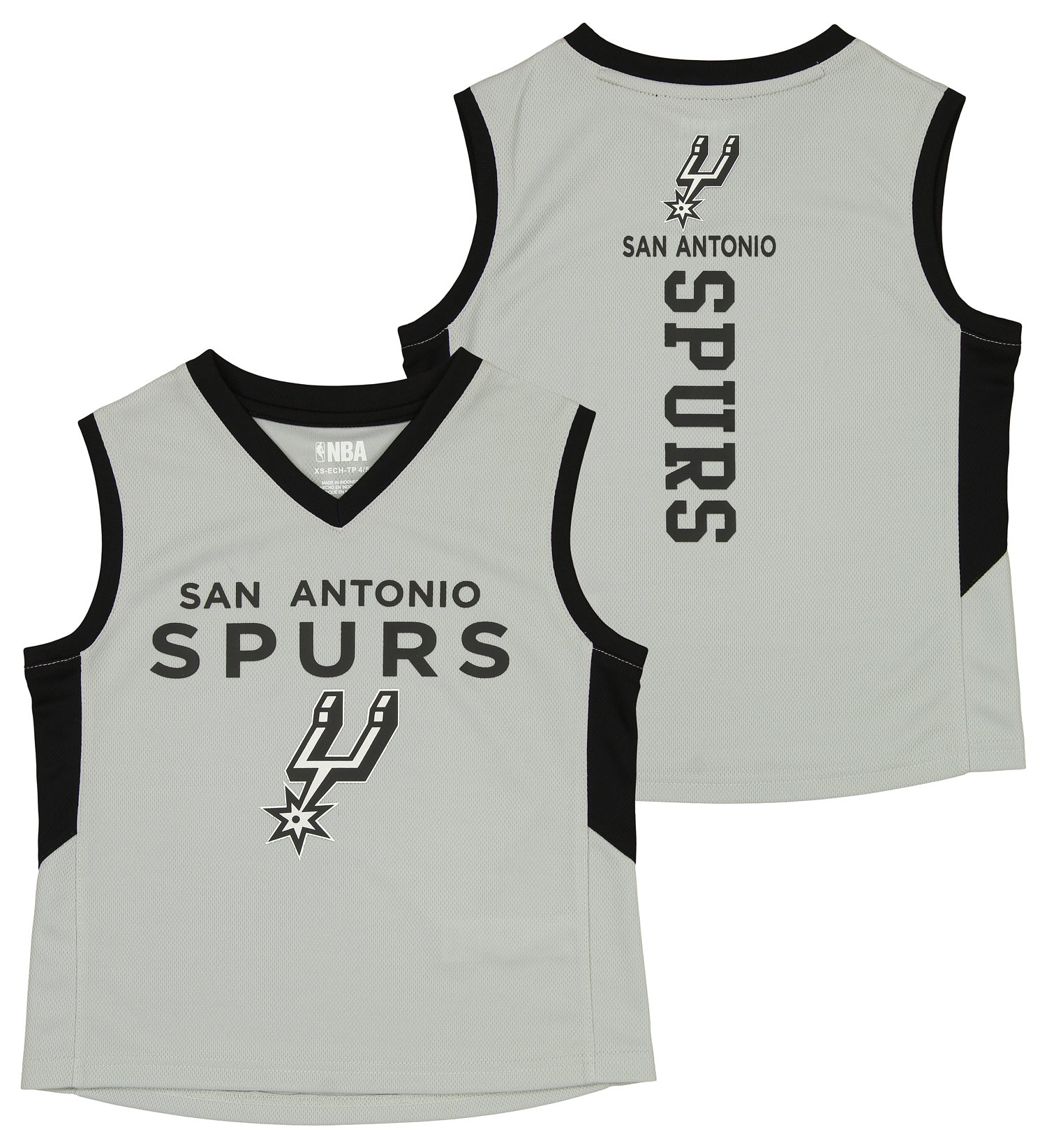 Women's Black/White San Antonio Spurs Team V-Neck T-Shirt