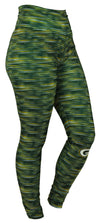 Zubaz NFL Football Women's Green Bay Packers Space Dye Legging