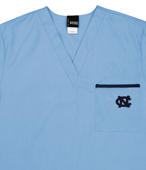 Fabrique Innovations NCAA Unisex North Carolina Tar Heels Team Color Scrub Top