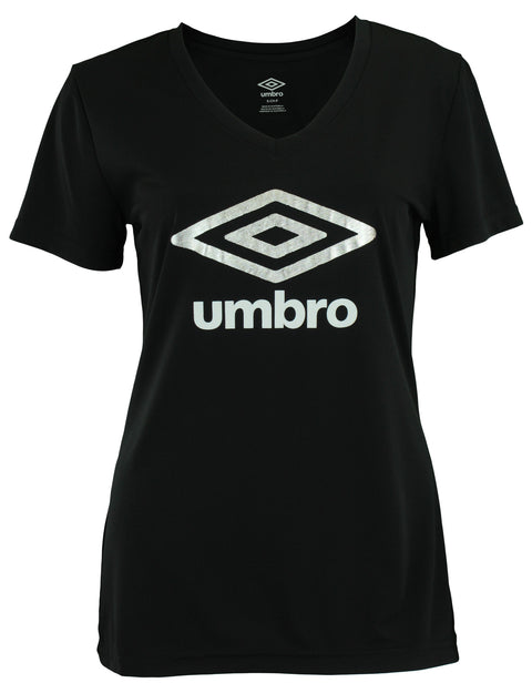 Umbro Women's Double Diamond Logo Climate Short Sleeve Tee, Color Options