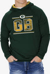 Zubaz Green Bay Packers NFL Men's Lightweight Hoodie With Static Hood Liner