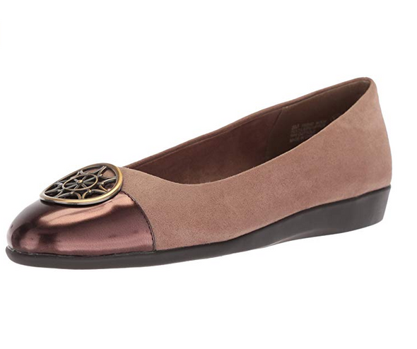 Aerosoles A2 Women's Trend Book Ballet Flat, Taupe