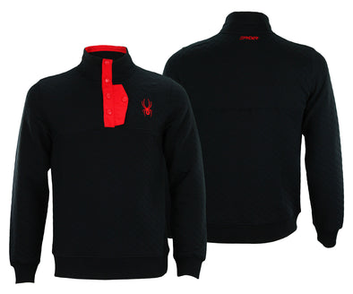 Spyder Mens Quilted Pullover Fleece Sweater - Color Options