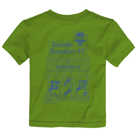 adidas Seattle Sounders FC MLS Toddler (2T-4T) Quality MEGS Workmark Tee, Green