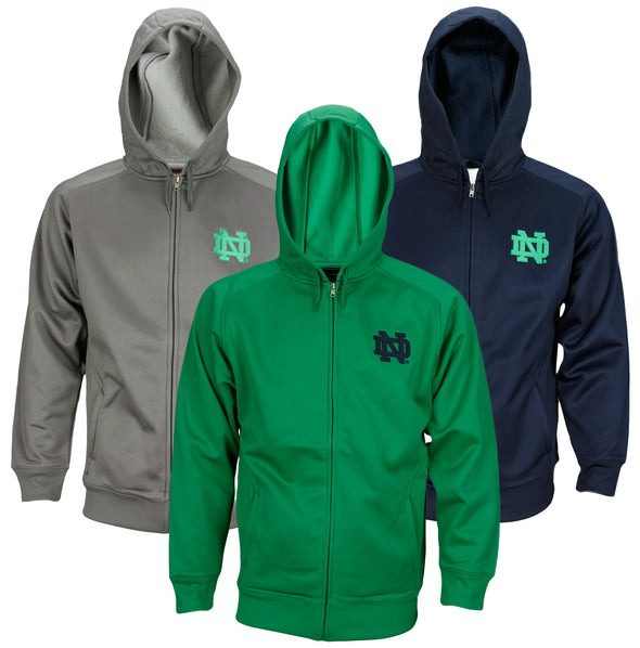 NCAA College Men's Notre Dame Fighting Irish Performance Zip Up Hoodie