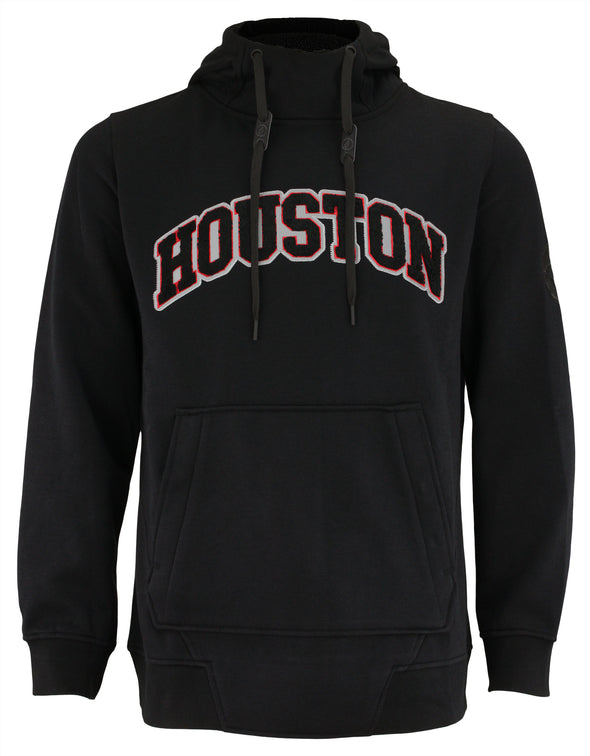 FISLL NBA Basketball Men's Houston Rockets Reflective Sherpa Pullover Hoodie