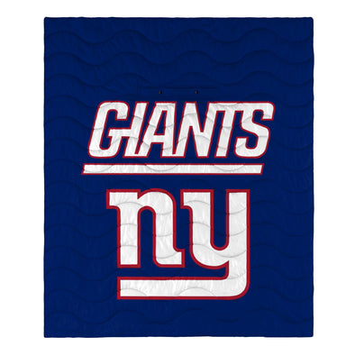 FOCO NFL New York Giants Exclusive Outdoor Wearable Big Logo Blanket, 50" x 60"