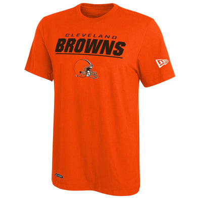 New Era NFL Men's Cleveland Browns Stated SS Poly Dry-Tek Tee, Orange