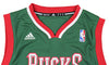 Adidas NBA Basketball Youth Boys Milwaukee Bucks Road Replica Jersey - Green