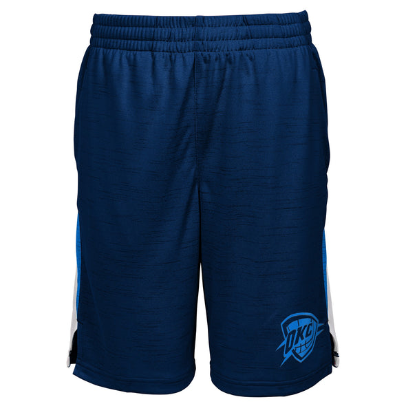 Outerstuff Oklahoma City Thunder NBA Boys Youth (8-20) Content Performance Shorts, Blue