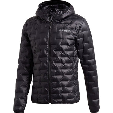 Adidas Men's Terrex Light Down Hooded Jacket, Black