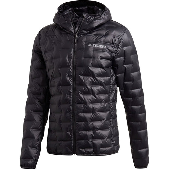 Adidas Men's Terrex Light Down Hooded Jacket, Black