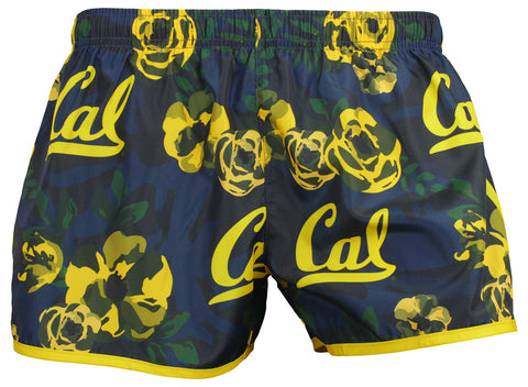 FOCO NCAA Women's Cal Golden Bears Floral Running Shorts