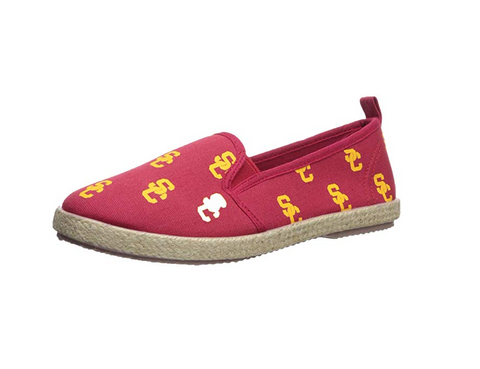 FOCO NCAA Women's USC Trojans Espadrille Canvas Slip On Shoe
