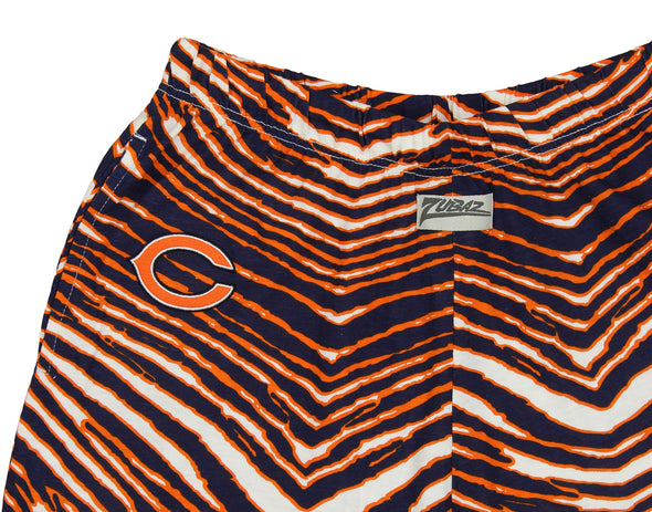 Zubaz NFL Men's Chicago Bears Lounge Zebra Print Shorts