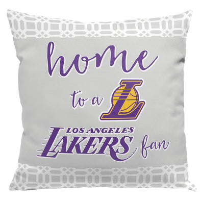 Northwest NBA Los Angeles Lakers Home Fan 2 Piece Throw Pillow Cover, 18x18