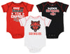 Outerstuff NCAA Infants Arkansas State Red Wolves 3 Pack Creeper Bodysuit Set