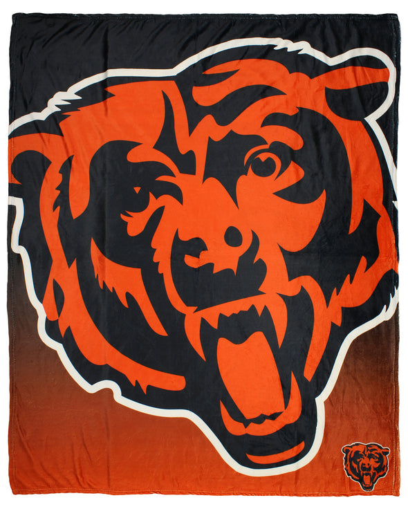 FOCO NFL Chicago Bears Gradient Micro Raschel Throw Blanket, 50 x 60