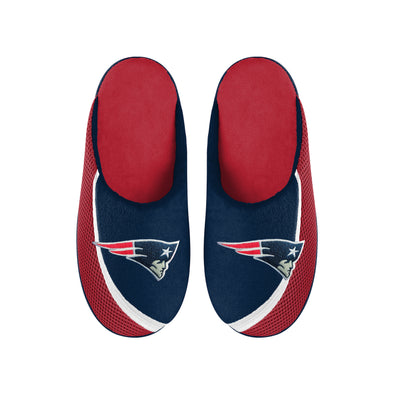 FOCO NFL Men's NFL New England Patriots 2022 Big Logo Color Edge Slippers