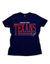 Houston Texans NFL Football Men's Fundamentals Logo T-Shirt Top Tee, Navy Blue