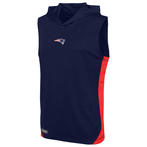 New Era NFL Men's New England Patriots Champions Flair Hooded Muscle T-Shirt, Blue