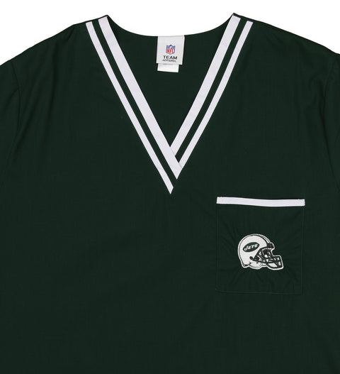 Fabrique Innovations NFL Unisex New York Jets Logo Scrub Top