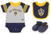 Adidas MLS Infant Los Angeles Galaxy Little Kicker Creeper, Bib & Bootie Set