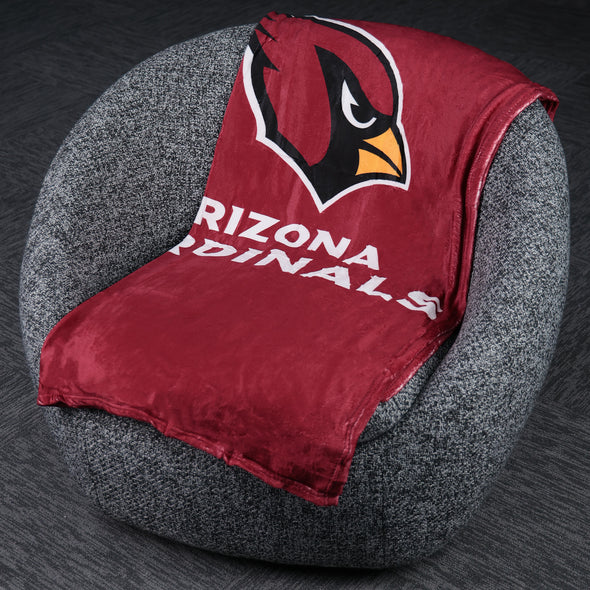 FOCO NFL Arizona Cardinals Plush Soft Micro Raschel Throw Blanket, 50 x 60