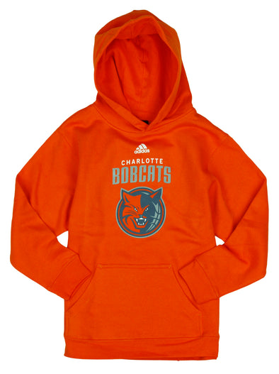 Adidas NBA Youth Boys Charlotte Bobcats Team Logo Pullover Hoodie, Orange