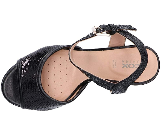 GEOX Women s D Annya H Sand C Dress Heel Sandal Pumps Black