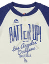 Outerstuff MLB Infant Girls Los Angeles Dodgers 3/4 Sleeve Henley Tee