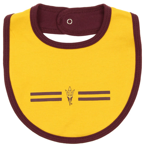 Outerstuff NCAA Newborn Arizona State Sun Devils Fair Catch 3 Piece Bib Set, 0-3M