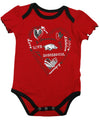 NCAA College Infant Girl's Arkansas Razorbacks 3 Pack Creeper Bodysuit Set